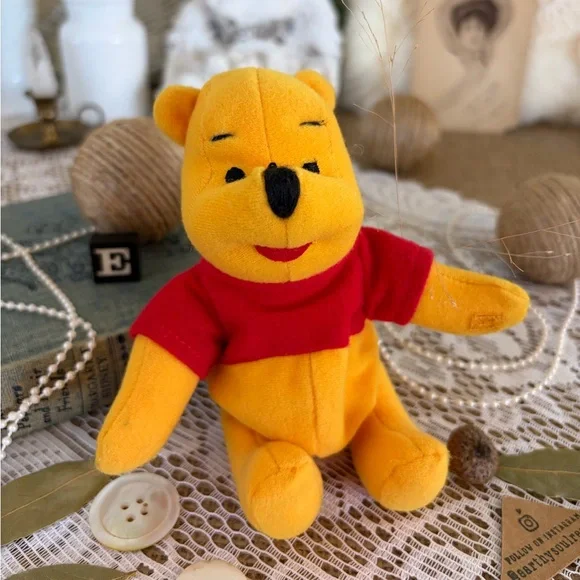 Vintage 90’s Stuffed Winnie the Pooh Bear / Unique Home Decor / Gift / Cute - Picture 2 of 7